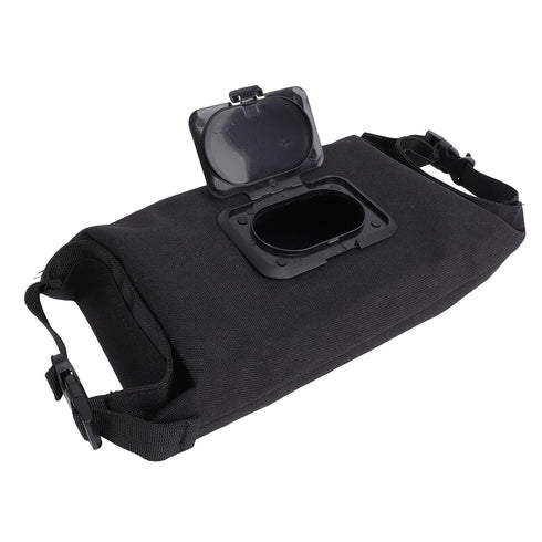 Portable Canvas Wet Wipe Dispenser - Ideal for Camping and Travel (Black)