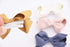 California Tot Set of 4 Faux Suede 3D Bow Clips for Toddlers Girls