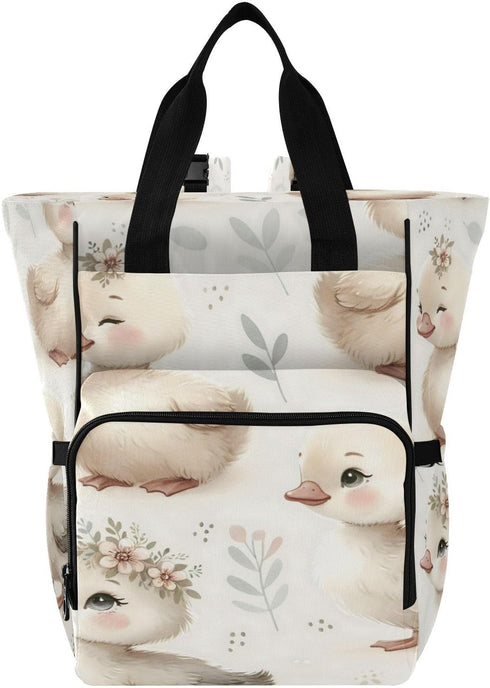 YANENDIE Cute Looking Goose Diaper Bag Backpack, Unisex Travel Baby Backpack Diaper Bags