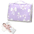VEKELEE White Bow Purple Background Portable Diaper Changing Pad for Baby, Waterproof & Foldable Changing Mat, Soft