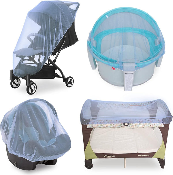 Baby Mosquito Net for Stroller, Perfect Bug Net for Bassinets, Cradles, Playards, Blue