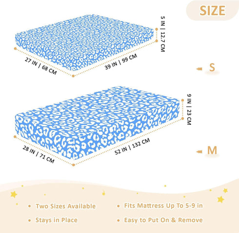 Jynexis 52x28 Salmon Leopard Spot Pink Pattern Baby Crib Sheets, Cotton Fitted Crib Sheet, Soft Breathable, Fits
