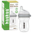 haakaa Gen.3 Natural Glass Baby Bottle 6.3 oz.180ml - Wide Neck, Anti-Colic