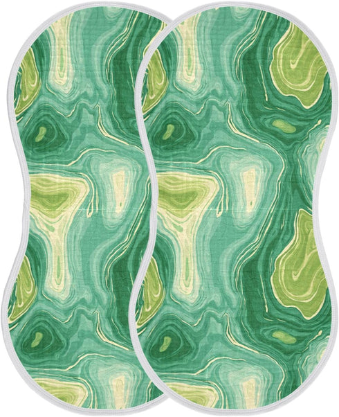 decor gift 4 Pack 22x11in Cotton Burp Cloths Large Soft and Absorbent Honeydew Teal Marble Baby Rags and washcloth