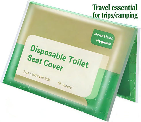 YOFAN 10pcs (10) Disposable Toilet Seat Covers, Flushable Travel Disposable Toilet Seat Covers for Adults Kids Potty