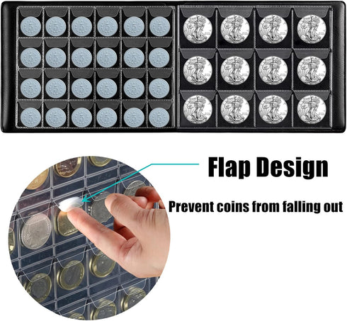 MUDOR Coin Collection Holder Album for Collectors, 240 Pockets Coin Collection Book Supplies