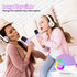 goopow 3 4 5 6 7 8+ (Purple-2MIC) Mini Karaoke Machine Speaker for Kids Adults, Portable Bluetooth Microphone Song Toys