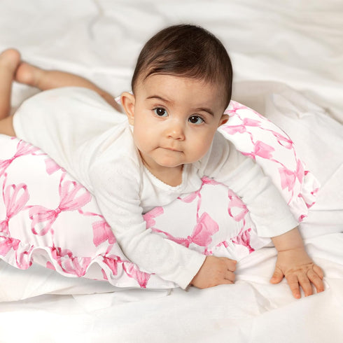 Ruffle Nursing Pillow Cover, Removable Stetchy Case for Breastfeeding Pillows, Ultra Soft and Breathable Feeding Pillow
