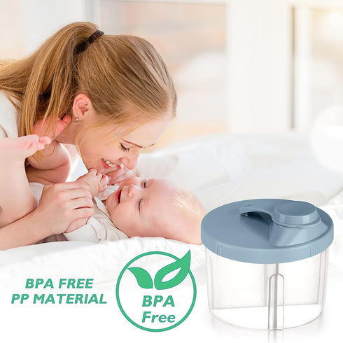 Accmor 2 Pack Baby Formula Dispenser On The Go, Non-Spill Rotating Four-Compartment Formula Container to Go, Milk