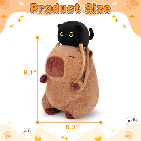 Backpack 9.1 Achwishap Capybara Plush,Capybara Stuffed Animal Cute Plushies,Capybara Plush Toys,Kawaii Plushie Stuffed