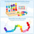 Montessori Bead Sequencing Set for Kids, Wooden Lacing Beads Toys for Toddlers, Educational Gifts for 2-5 Years Old