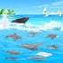 Set 2-4 Inch Mini Whale Shark Toy Small Sea Creatures Toys for Kids Mini Marine Animal Figures Cake Topper Girls Boys