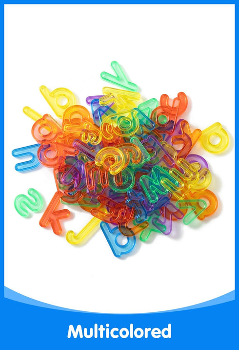 78 Pcs Translucent Lowercase Letters - Plastic Alphabet Letters - Light Table Play and Early Learning Manipulatives