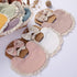 Muslin Baby Bibs Drool Teething Bibs Headband Set, 4-Layer Organic Cotton Lace Waterproof
