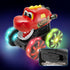 2 3 4 5 Intoypad Red Chomping Dino Monster Truck Toy Press and Go Car with LED Light Wheels Light-Up Push Car