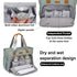 16" FHELAD Diaper Bag Tote, Large Tote Diaper Bag with Laptop Compartment, Baby Bag with Insulated Pocket for Mam