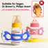 6cm (2 Pack) Baby Bottle Handles, Easy Grip Bottle,Silicone Wide-Neck Bottle Handle, Outer Diameter Over for Bottle