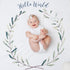 lulujo Baby’s First Year Milestone Blanket and Card Set | 40in x 40in (Hello World)