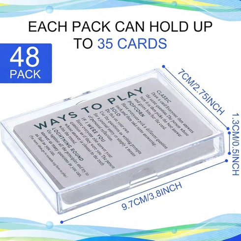 Zonon 24 Pieces Clear Deck Case, Card Organizer Compatible with MTG TCG Plastic Playing Card Case baseball Trading Deck