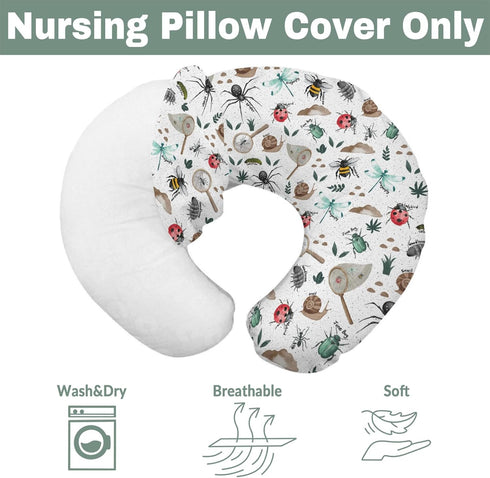 Hunt Baby Nursing Pillow Covers for Boy Girl Bees Snails Dragonflies Nursing Slipcovers for Breastfeeding Pillows