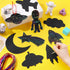 Engrowtic 72 Pcs Outer Space Scratch Cards for Kids, Rainbow Rocket Scratch Paper with Wooden Stick for DIY Projects