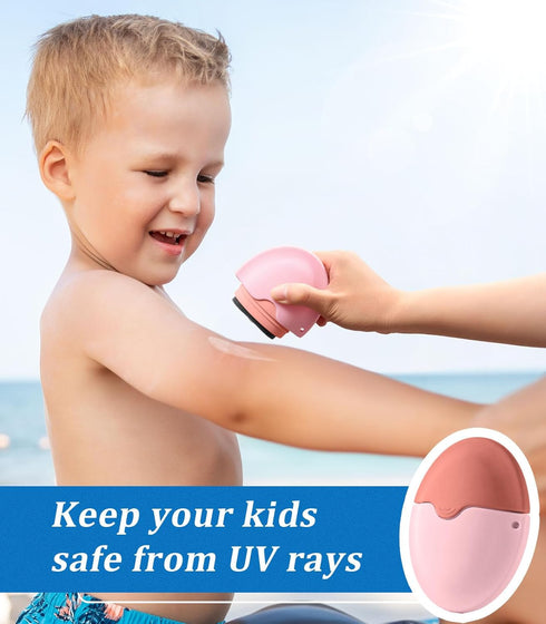 KYHDIYA Summer Sunscreen Applicator - Refillable Roll on Sponge Sunscreen, Suncream & Lotion Applicator For Kids