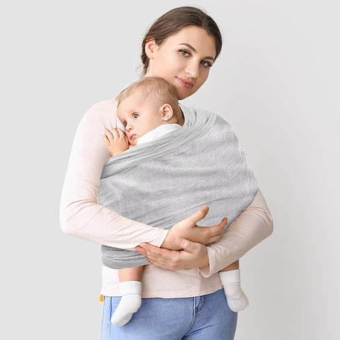 TKKOK Baby Wrap Carrier, Unisex Baby Carrier, Lightweight & Ultra Soft, Easy to Wear Baby Wrap, Perfect for Newborn