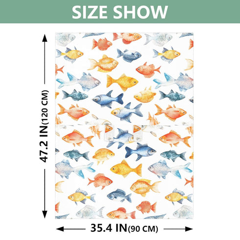 Mazeann Colorful Watercolor Fishes Car Seat Cover Baby Breathable Soft Infant Carseat Covers Canopies Babies Carrier