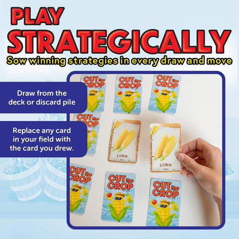 Continuum Games Cut The Crop Card Game, Farm Themed Matching Memory Game for 2-6 Players Ages 6 and Up