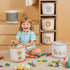 Tidelit 3-Piece Woven Baby Toy Baskets Laundry Hampers, Foldable Nursery Organizer for Toys Clothes Stuffed Animals