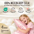 OLESILK 100% Mulberry Silk Toddler Pillowcase, 19 Momme Pure Natural Silk Travel Pillow Case, 13"x 18", Light Plum