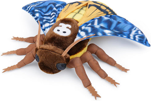 Death's-Head Hawkmoth Plush Toy, Giant Blue Death Hawk Moth Stuffed Animal 26in, Unique Plush Gift Collection