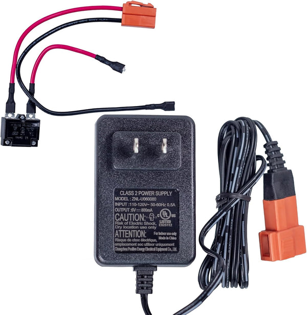 2pin 6V Charger for Kids Ride On Car - Replacement Battery Charger with Wiring Harness for Ride On Toys