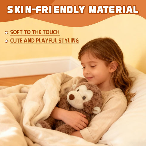 TYOMXA 14" 7 OZ Monkey Cute Stuffed Animals,Sensory Comfort Plush Throw Pillow Toy,Monkey Plush Toys for Stress Relief