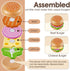Sets Set, 3 4 5 BUYGER Play Food for Kids Kitchen, Wooden Fast Food Hamburger Play Pretend Play Kitchen Accessories Toy
