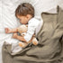 4-Layer 47"x47"(Olive) lulumoon Muslin Baby Blanket Neutral: Soft Cotton Toddler Blanket for Daycare - Reversible