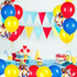 Red Yellow and Blue Latex Balloons with Confetti for Paw Party Decorations, Carnival Circus Birthday Party (80 Packs)