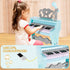 deAO Piano Keyboard Toy for Kids, 25 Keys Music Instruments with Microphone, Birthday Xmas Gift for Girls, Blue