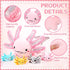 5 Set 24 Inch Mommy 4 Aoriher Pcs Axolotl Plush Axolotl Stuffed Animal with Cute Plush Babies in Belly Soft Cuddly