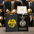 Mini DND Dice Set 7pcs Polyhedral Metal D&D Dice Steampunk Hollow Paladin Knight Warrior Pocket Watch Shell Case