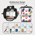 Hsnar Backpack Paw Print Colorful Waterproof Diaper Bag Large Capacity Baby Bag with Stroller Straps, Multi-Pocket
