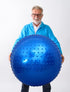 Large Sensory Massage Ball for Kids, 33.5" 85CM Bouncy Exercise Ball with Tactile Spikes, Blue Ball