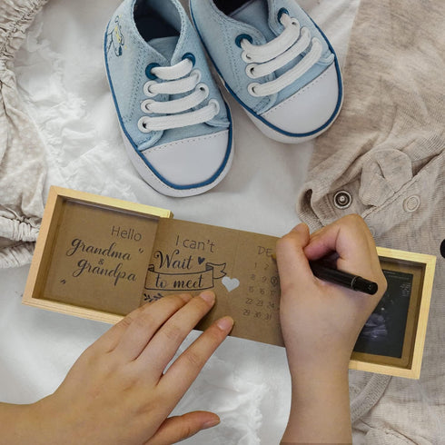 Grandparents Pregnancy Announcement Keepsake Box - Cherish Your Miracle
