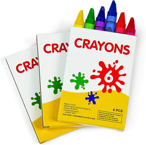 Fun Express Bulk Crayon Packs, Daycare, Party Favors and School Supplies (48)