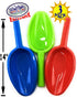 14" Set 3 Pack Matty's Toy Stop Kids Long Handle Sand Scoop Plastic Shovels for Sand & Beach (Red, Blue & Green)