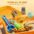 3+ JOVA Klever Kits Construction Sensory Bin for Toddlers with Glow in The Dark Stones, Sandbox with Lid Castle