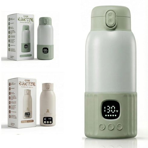 Portable Bottle Warmer 12.8oz Baby Bottle Warmer for Breast Milk & Formula,