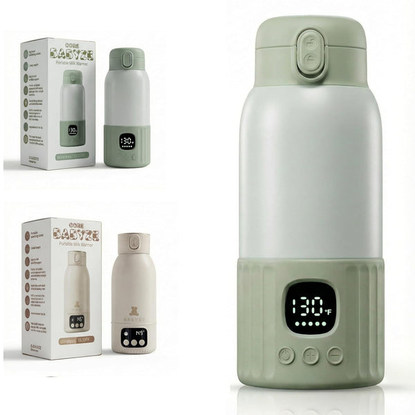 Portable Bottle Warmer 12.8oz Baby Bottle Warmer for Breast Milk & Formula,