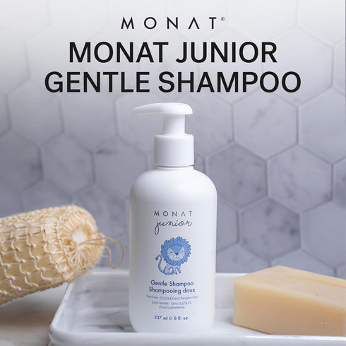 237 ml 8 Oz MONAT Junior Gentle Shampoo - A safe, Gentle and Non-irritating Hair Shampoo for children. All Natural