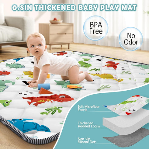 47x47 inch Palopalo Thicken Foam Baby Play Mat for Floor, Play Mat for Playpen, Soft Padding Playmats for Babies